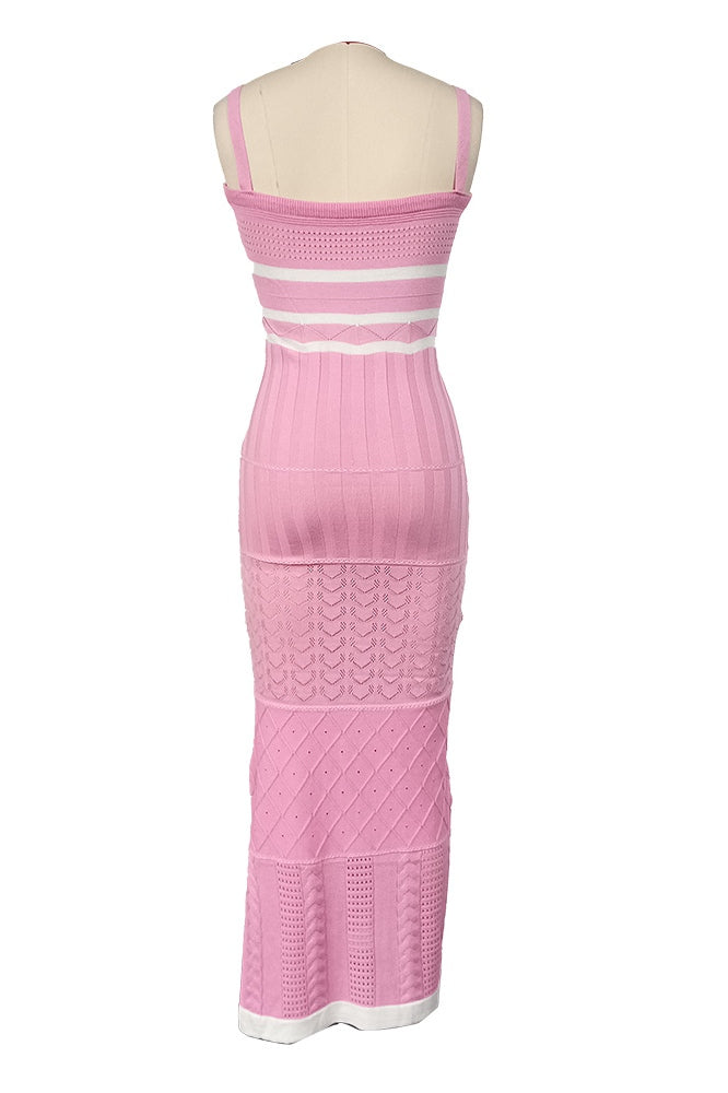 Φόρεμα Μακρύ Με Κουκούλα Και Σχισμές Από Την Esther Knit