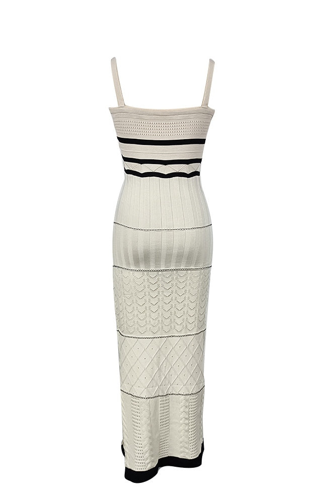 Φόρεμα Μακρύ Με Κουκούλα Και Σχισμές Από Την Esther Knit