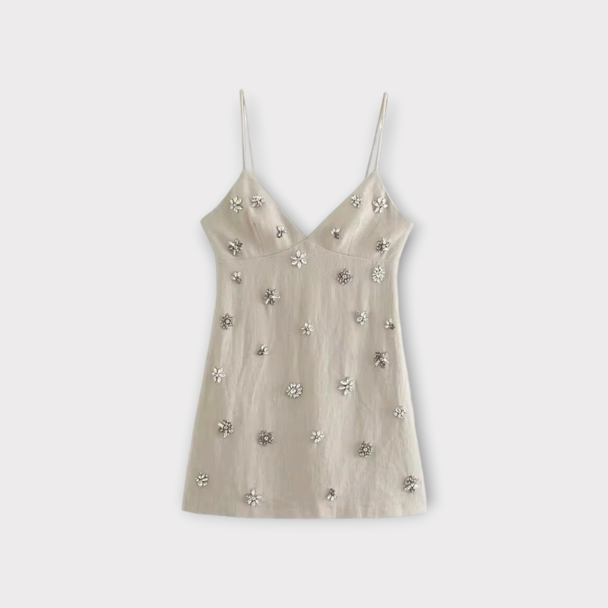 Μίνι Φόρεμα Pedraria Με Πέτρες