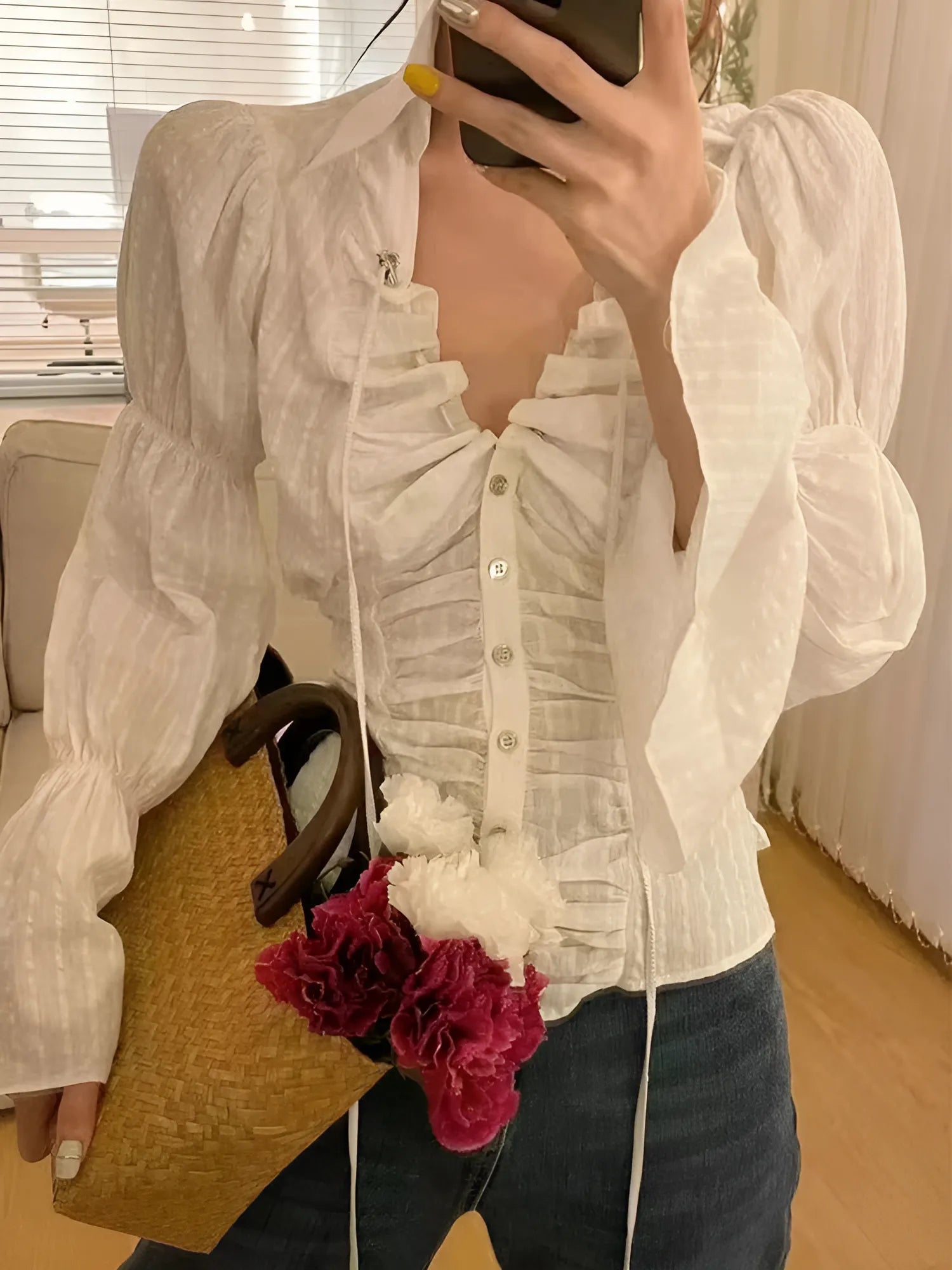 Μπλούζα Με Ισπανικό Μανίκι Και Γαλλικό Μοντέλο