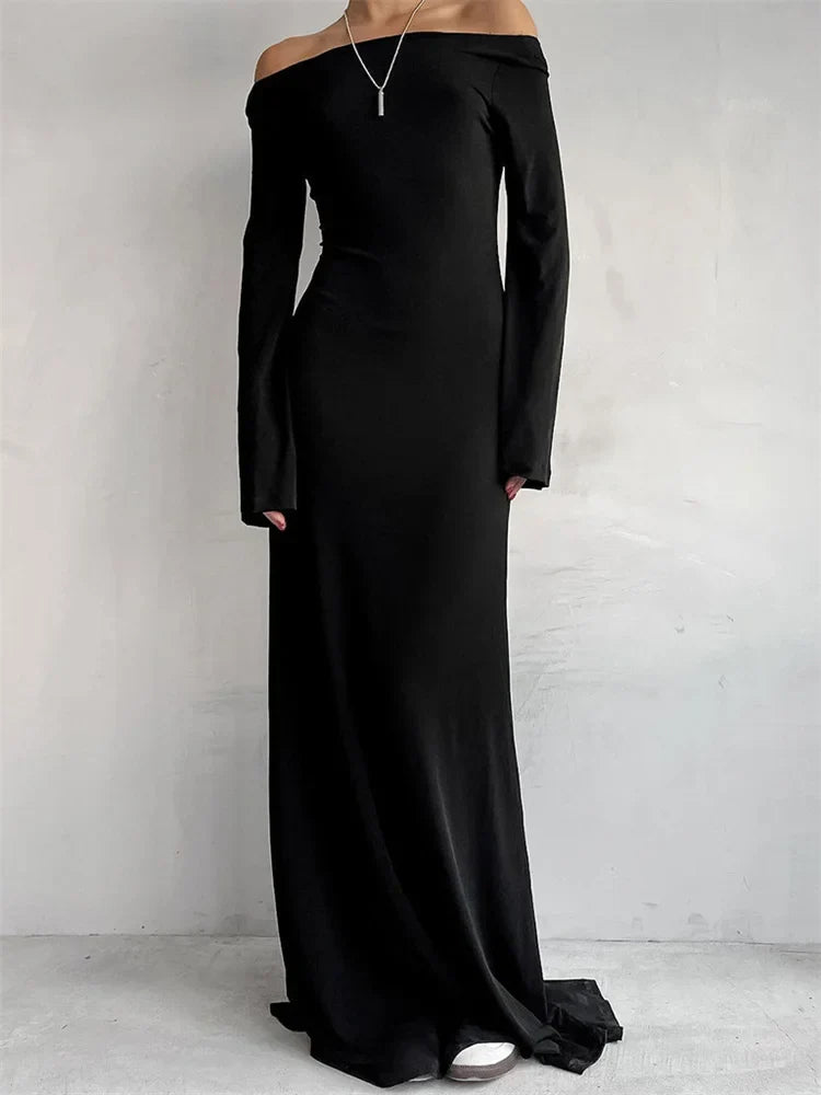 Φόρεμα Μάξι Με Γιακά Madonna Και Ισπανικά Μανίκια