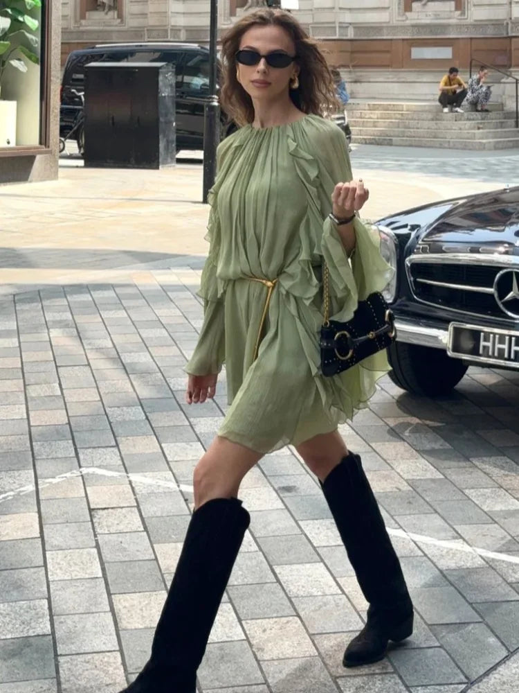 Μίνι Φόρεμα Aurelia Από Σιφόν Flight