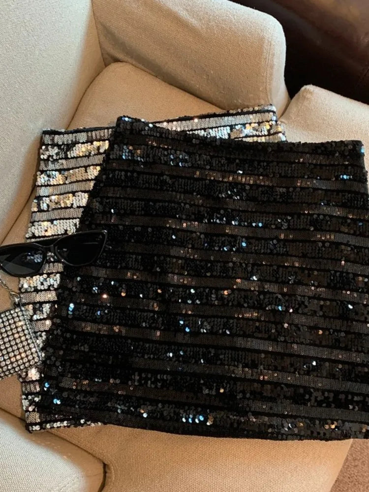 Μίνι Φούστα Με Ριγέ Και Πούλιες Fran