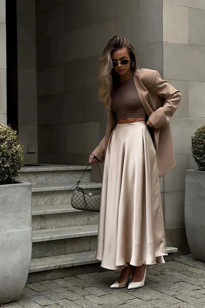 Φούστα Aubrey Satin Midi