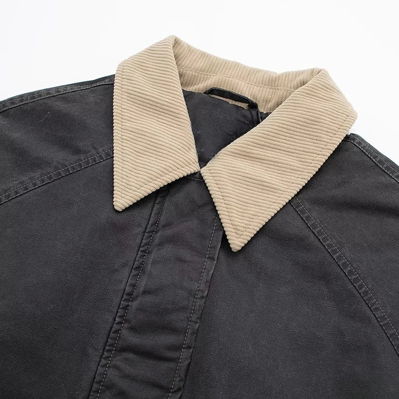 Vintage Μπουφάν Με Μακριά Μανίκια