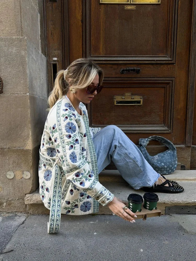 Παλτό Με Φλοράλ Print