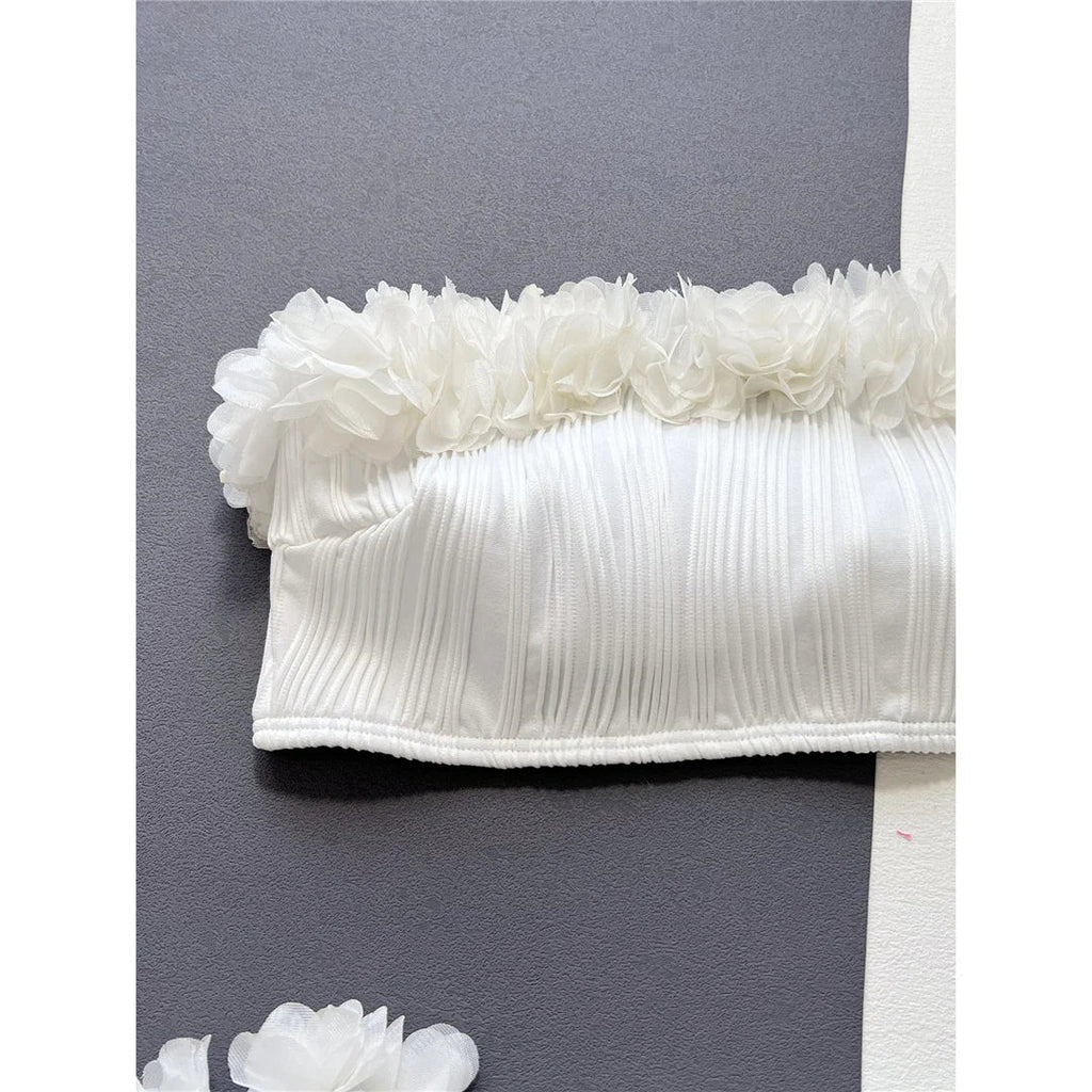 Σετ Μπικίνι Με Βολάν Και Τσαλακώματα Bandeau