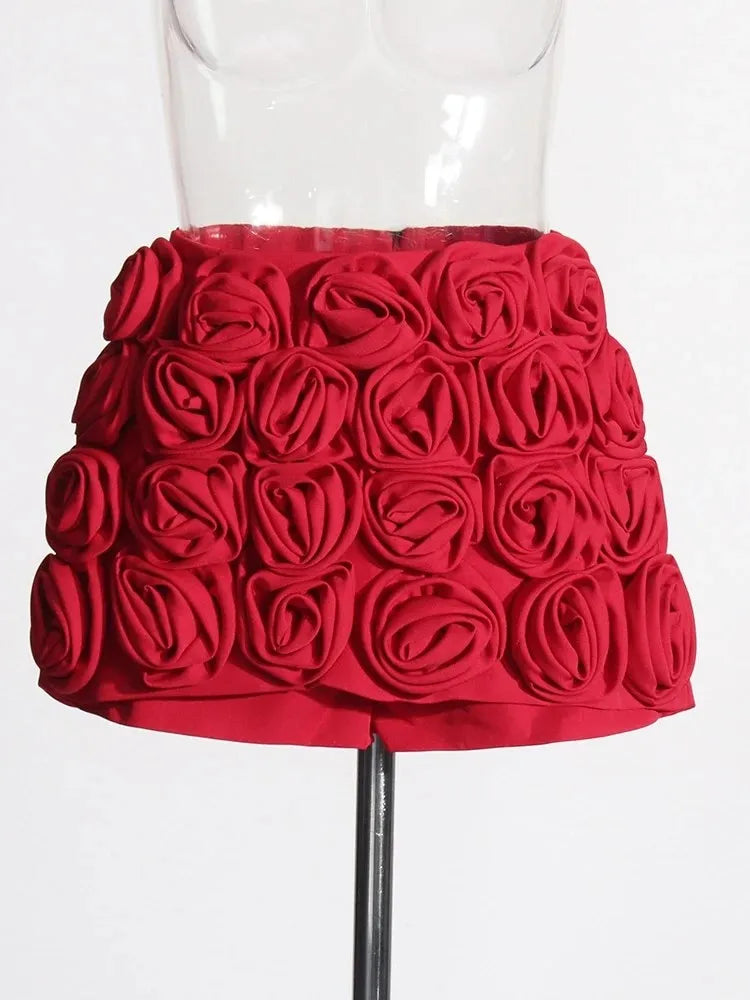 Μίνι Κοντή Φούστα Με Σχέδιο Patchwork Και Λουλούδια