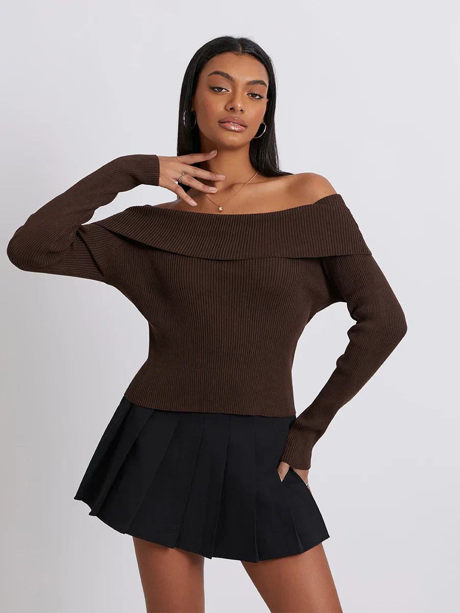 Πλεκτό Με Διπλή Στρώση Και Λαιμόκοψη