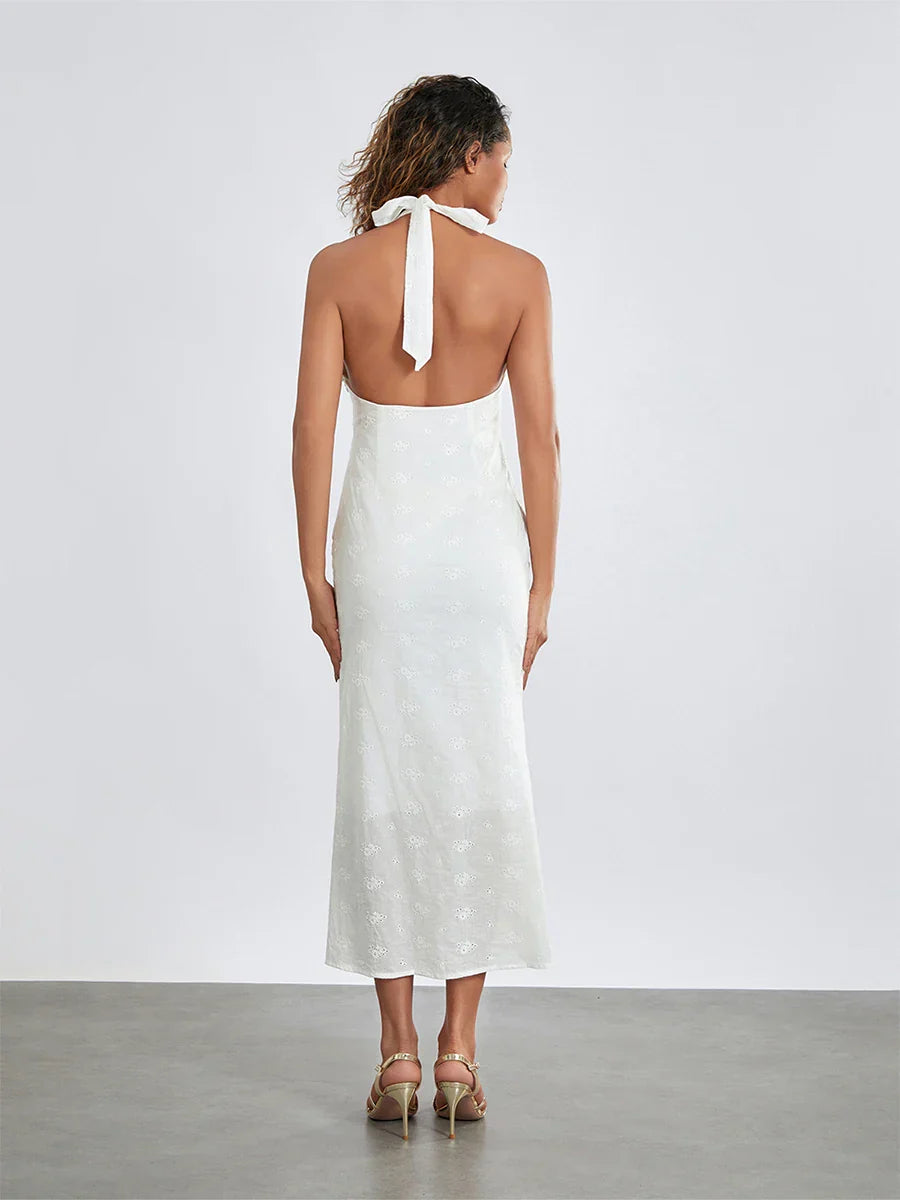 Φόρεμα Με V Λαιμόκοψη Και Σχέδιο Από Ύφασμα