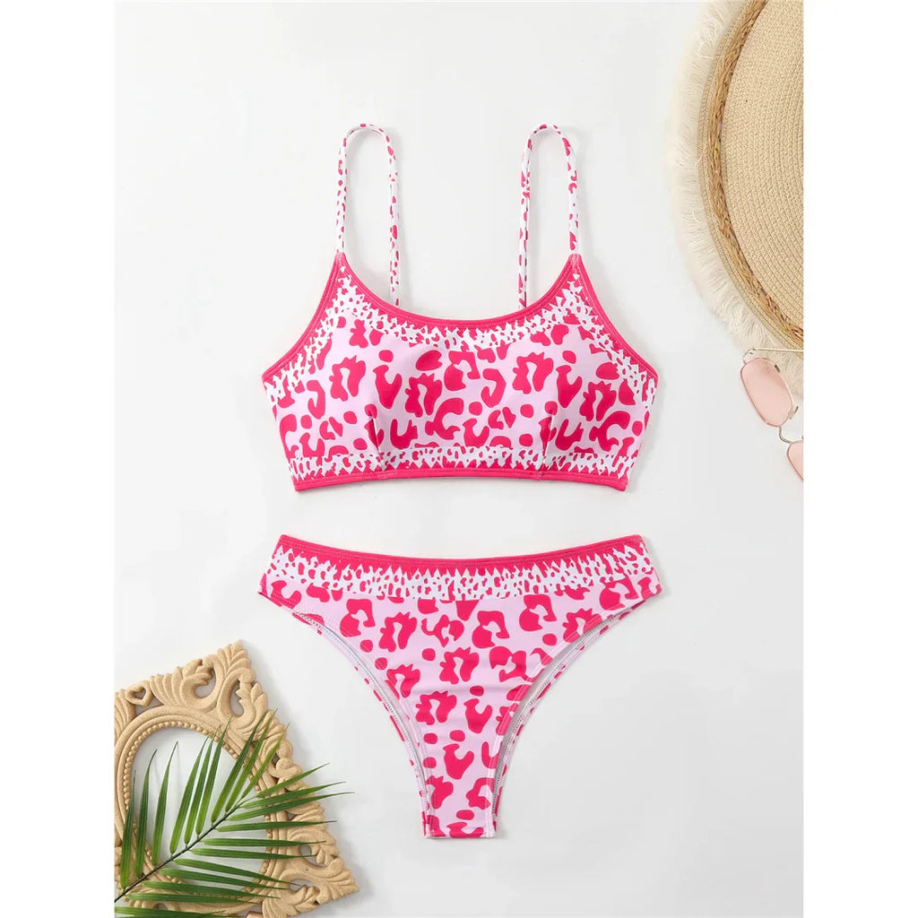 Σετ Μπικίνι Με Ροζ Λεοπάρ Σχέδιο