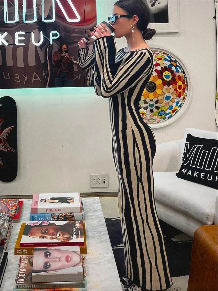 Φόρεμα Ζέβρας Μάξι