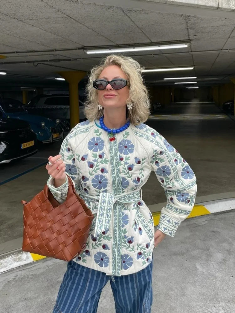 Παλτό Με Φλοράλ Print