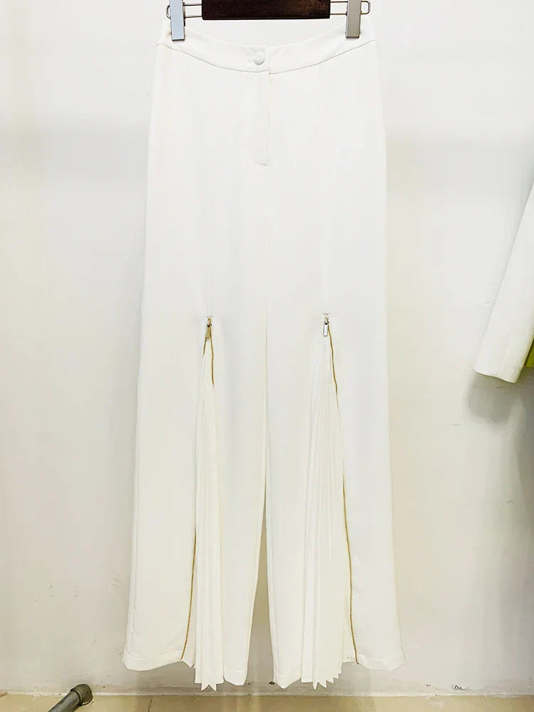 Σετ Παντελονιού Με Πτυχώσεις Και Σχέδιο Μοντέλου