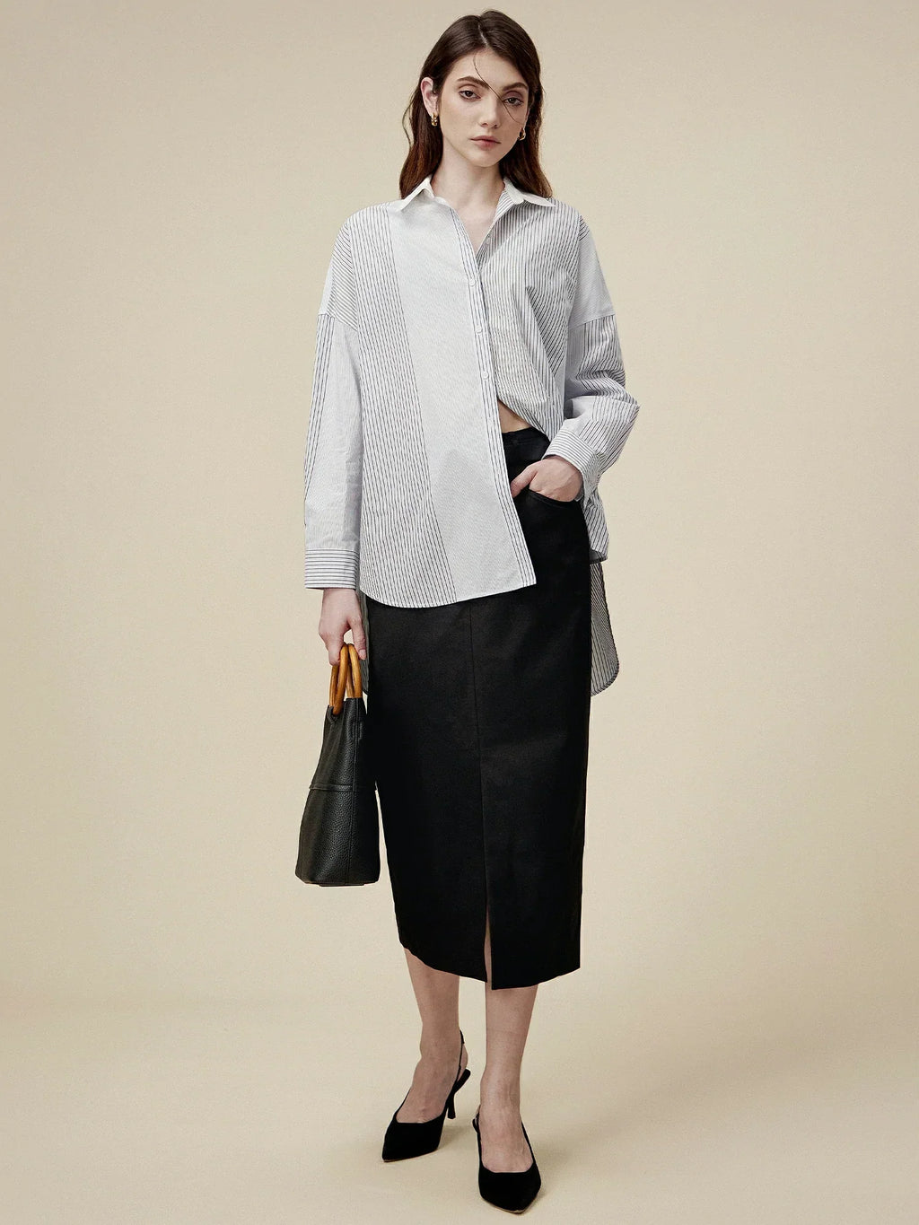 Κοστούμι Με Ίσια Σχισμή Και Μισή Φούστα