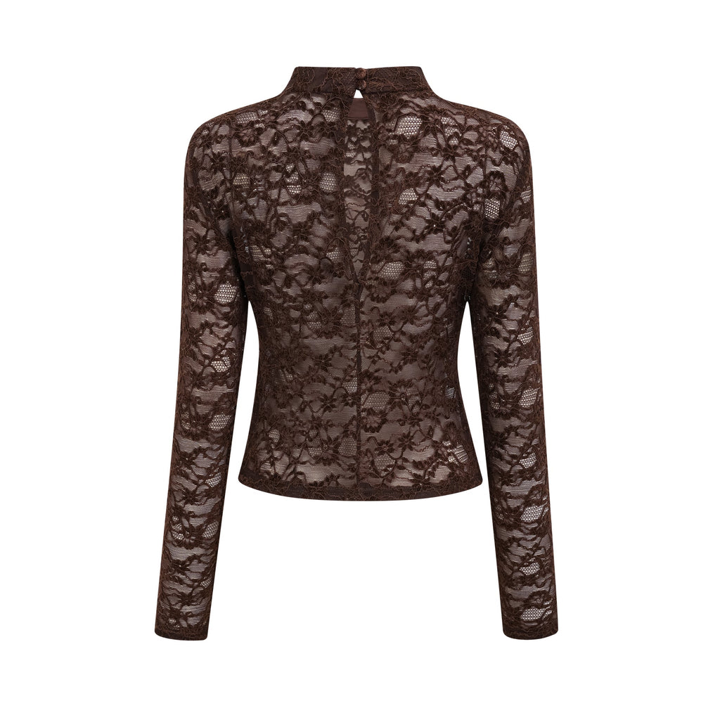 Μίνι Φόρεμα Fleur Guipure Lace Velvet