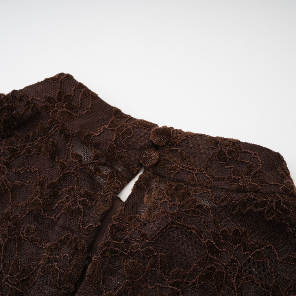 Μίνι Φόρεμα Fleur Guipure Lace Velvet