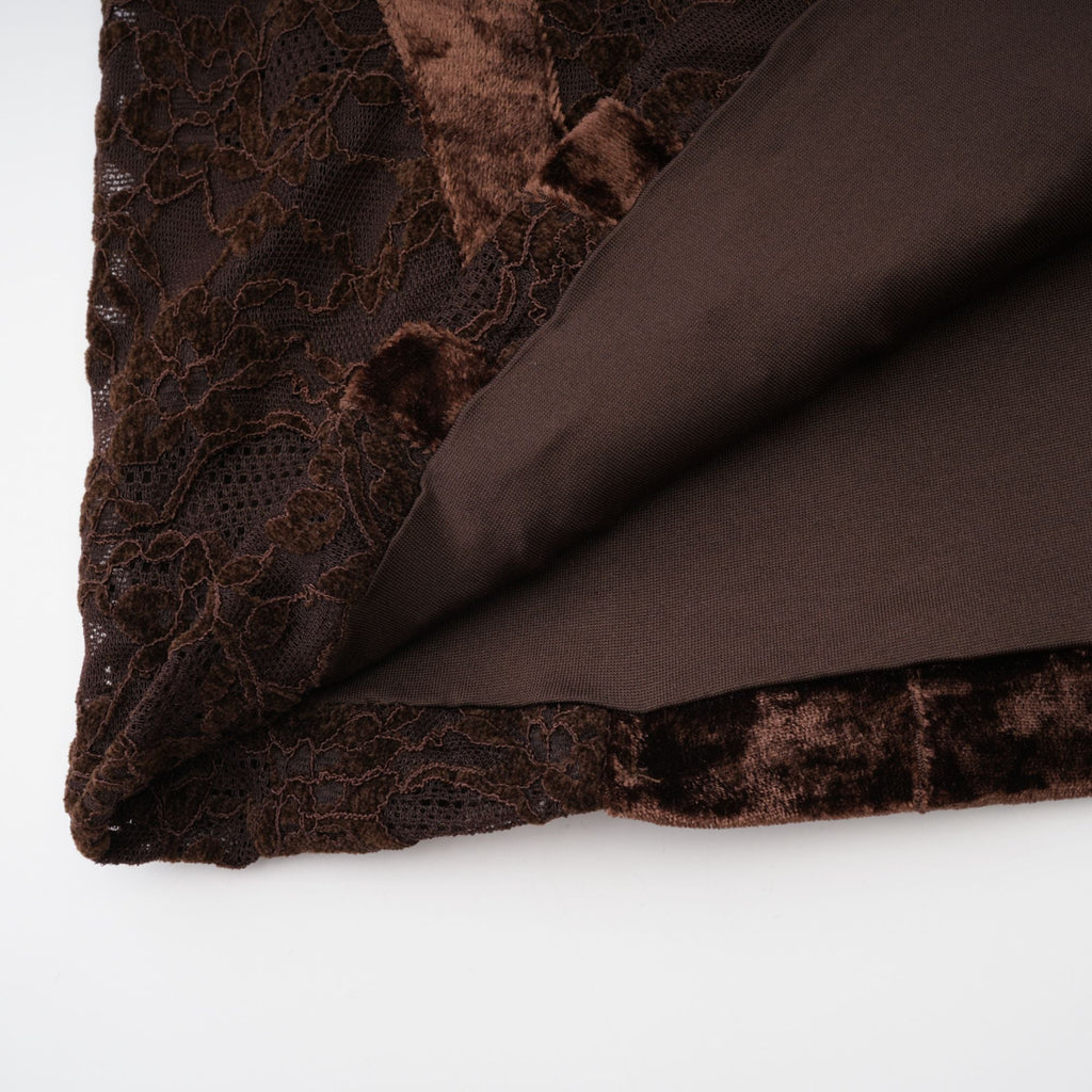 Μίνι Φόρεμα Fleur Guipure Lace Velvet