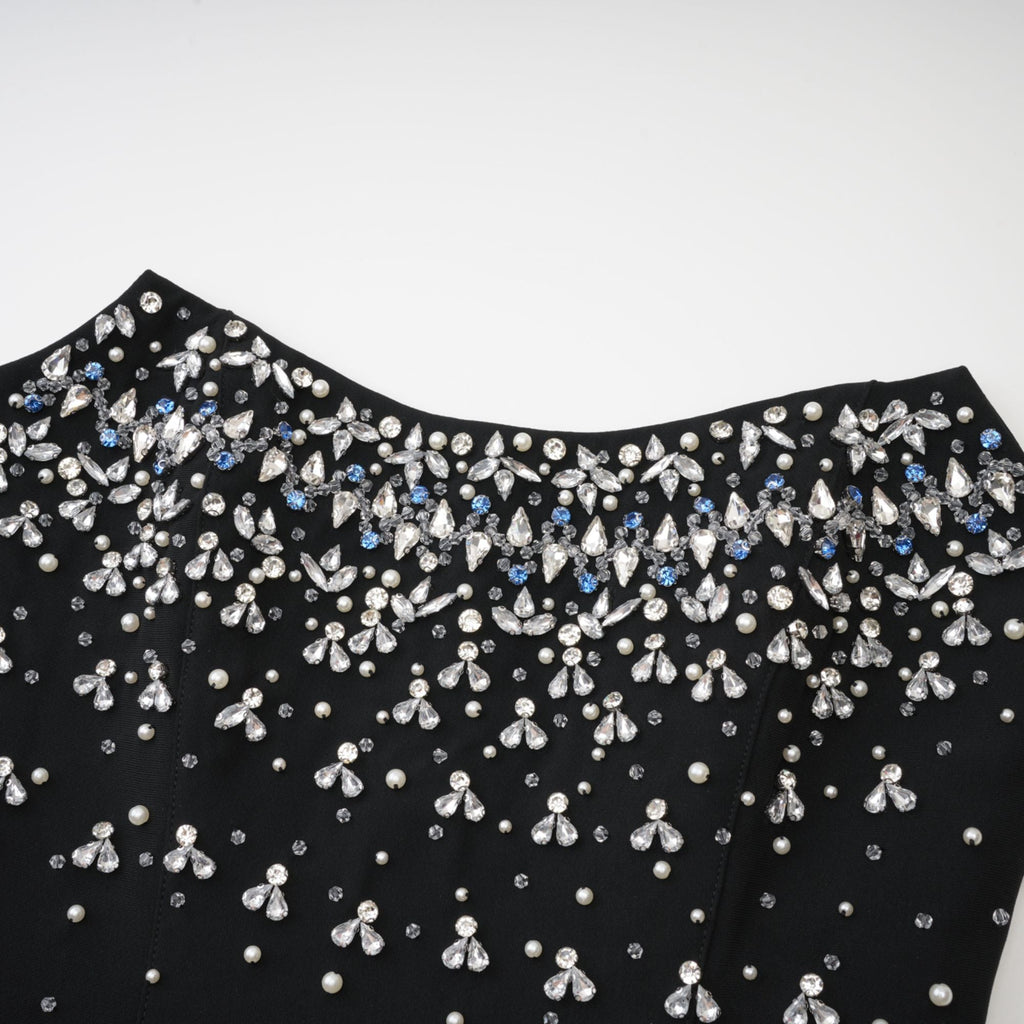 Φόρεμα Μάξι Με Κέντημα Melisande Σε Μαύρο Χρώμα