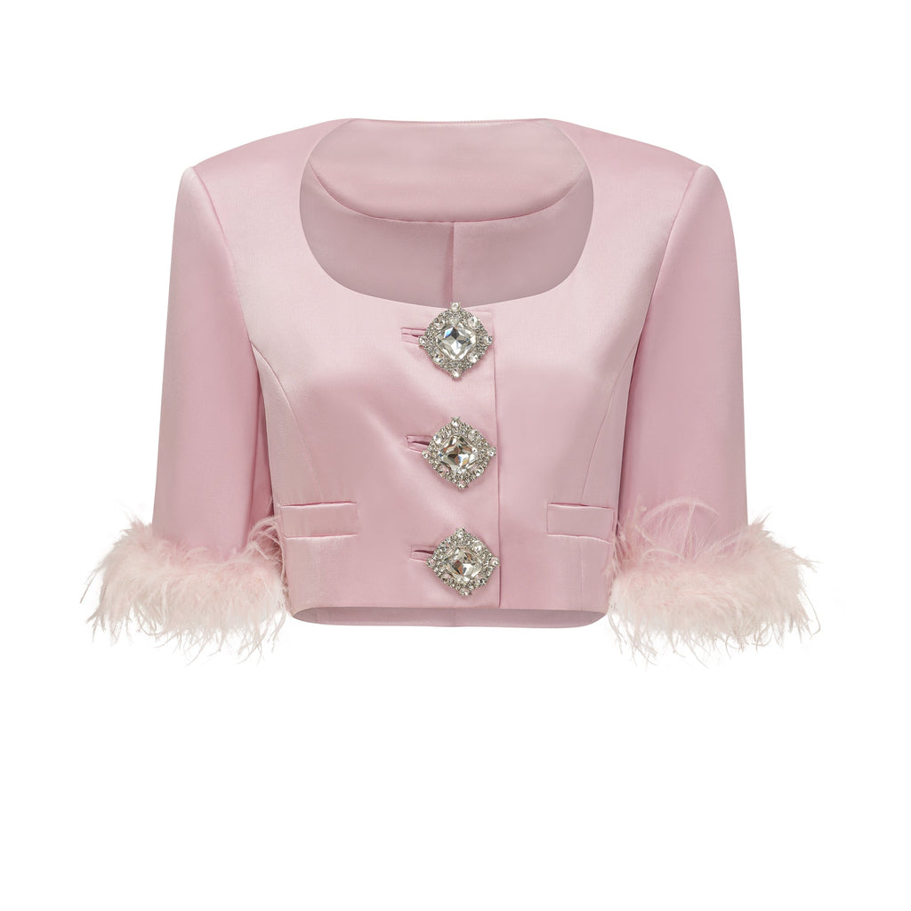 Σετ Ασορτί Τοπ Και Φούστα Flavia Από Σατέν Φτερό