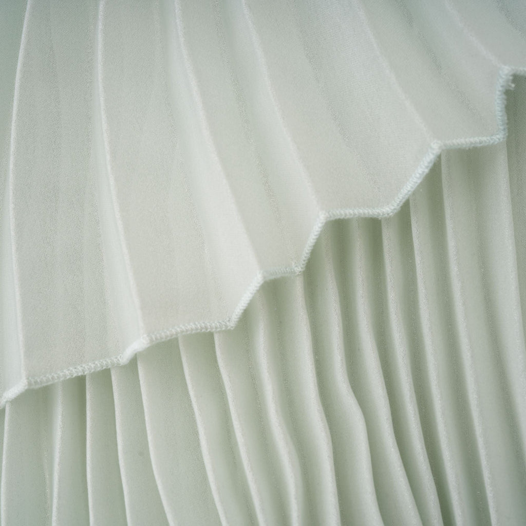 Σετ Ασορτί Πλισέ Τοπ Και Φούστα Fabrizia Με Ψεύτικα Λουλούδια