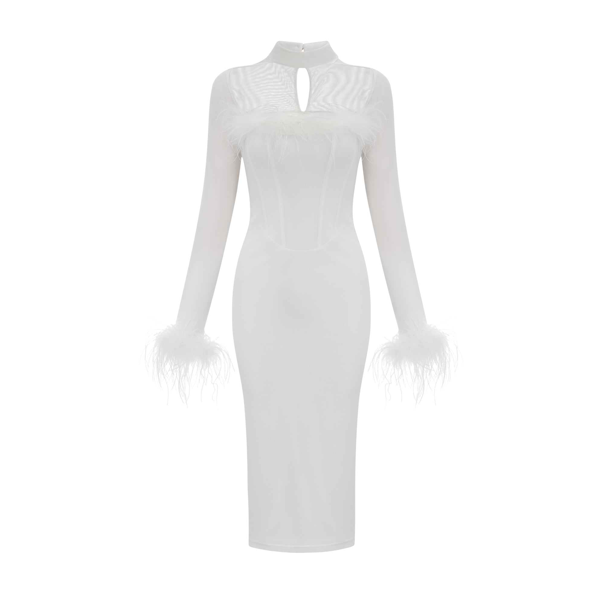 Εφαρμοσμένο Φόρεμα Désirée Με Φτερά