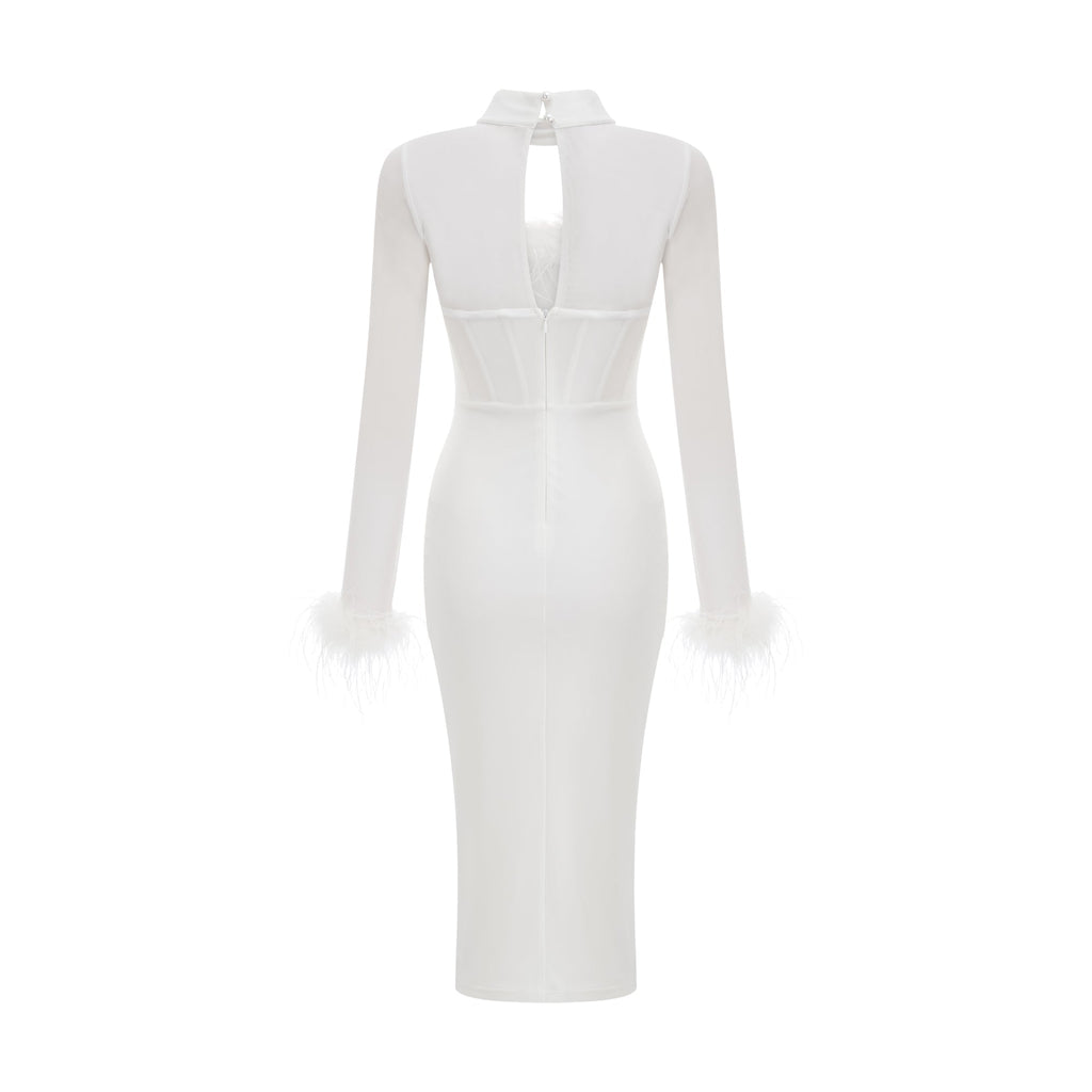 Εφαρμοσμένο Φόρεμα Désirée Με Φτερά