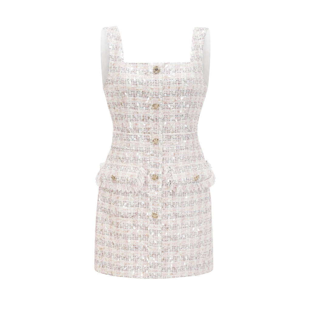 Μίνι Φόρεμα Από Τουίντ Με Πούλιες Stefania