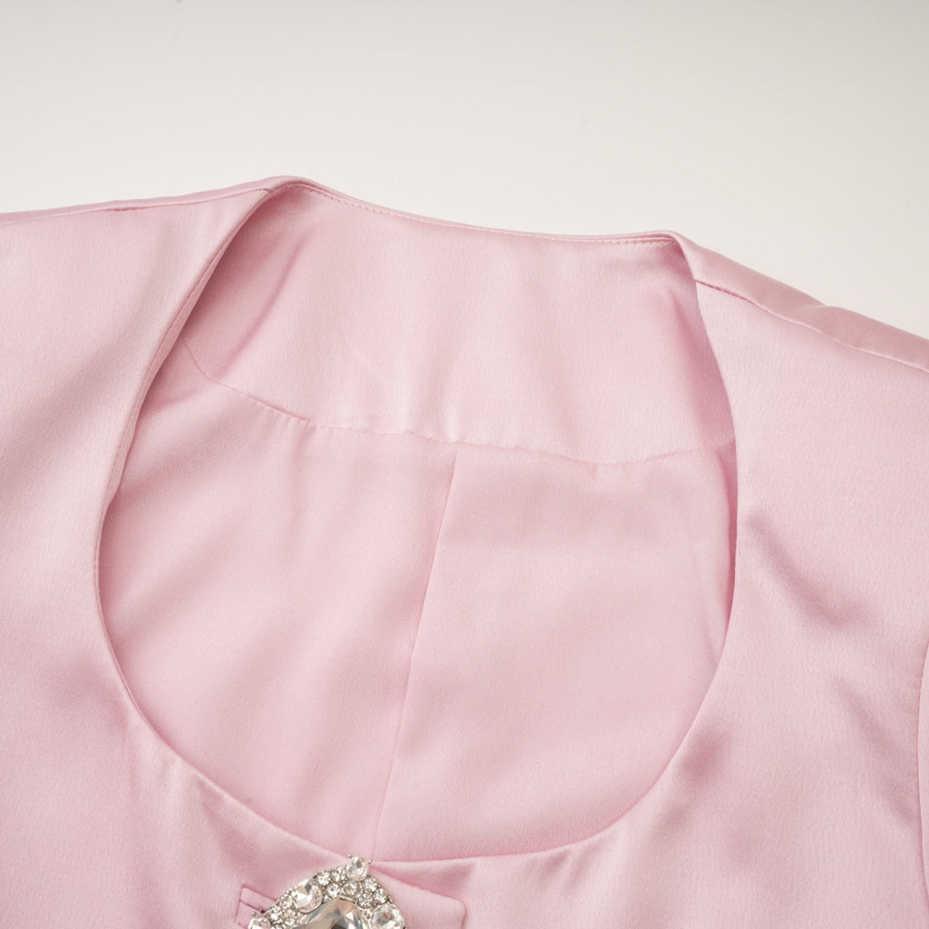 Σετ Ασορτί Τοπ Και Φούστα Flavia Από Σατέν Φτερό