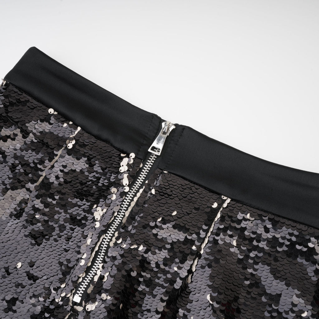 Μαύρη Μίνι Φούστα Με Πούλιες Magali