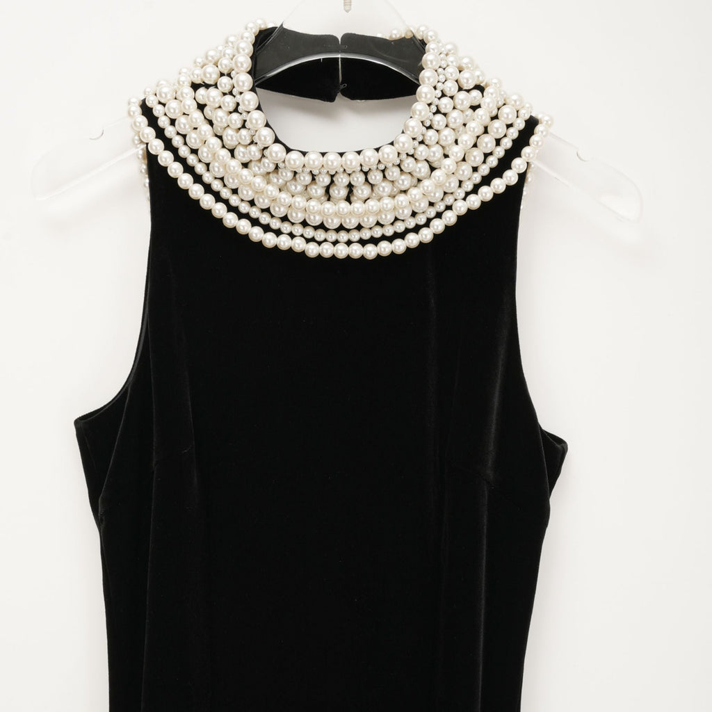 Φόρεμα Από Βελούδο Lucena Με Ψεύτικες Πέρλες Και Κέντημα