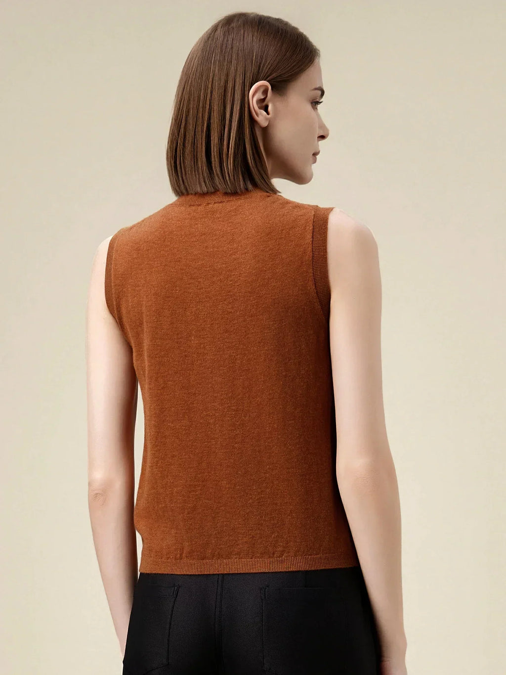 Μάλλινο Αμάνικο Γιλέκο Με Ζιβάγκο