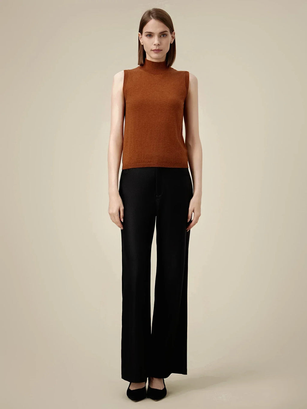 Μάλλινο Αμάνικο Γιλέκο Με Ζιβάγκο