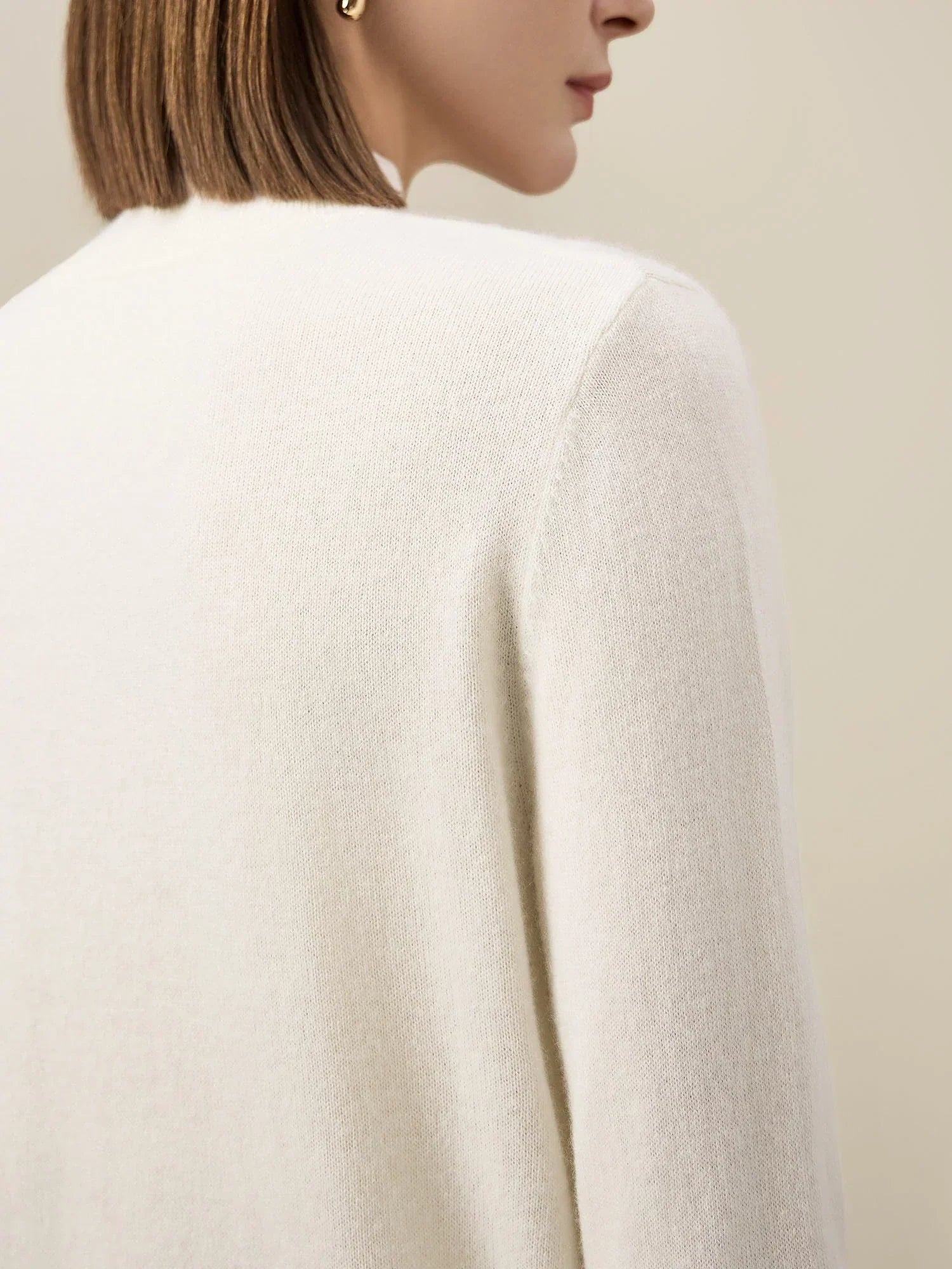 Γυναικείο Πλεκτό Πουλόβερ Με Μακριά Μανίκια Από 90% Μαλλί