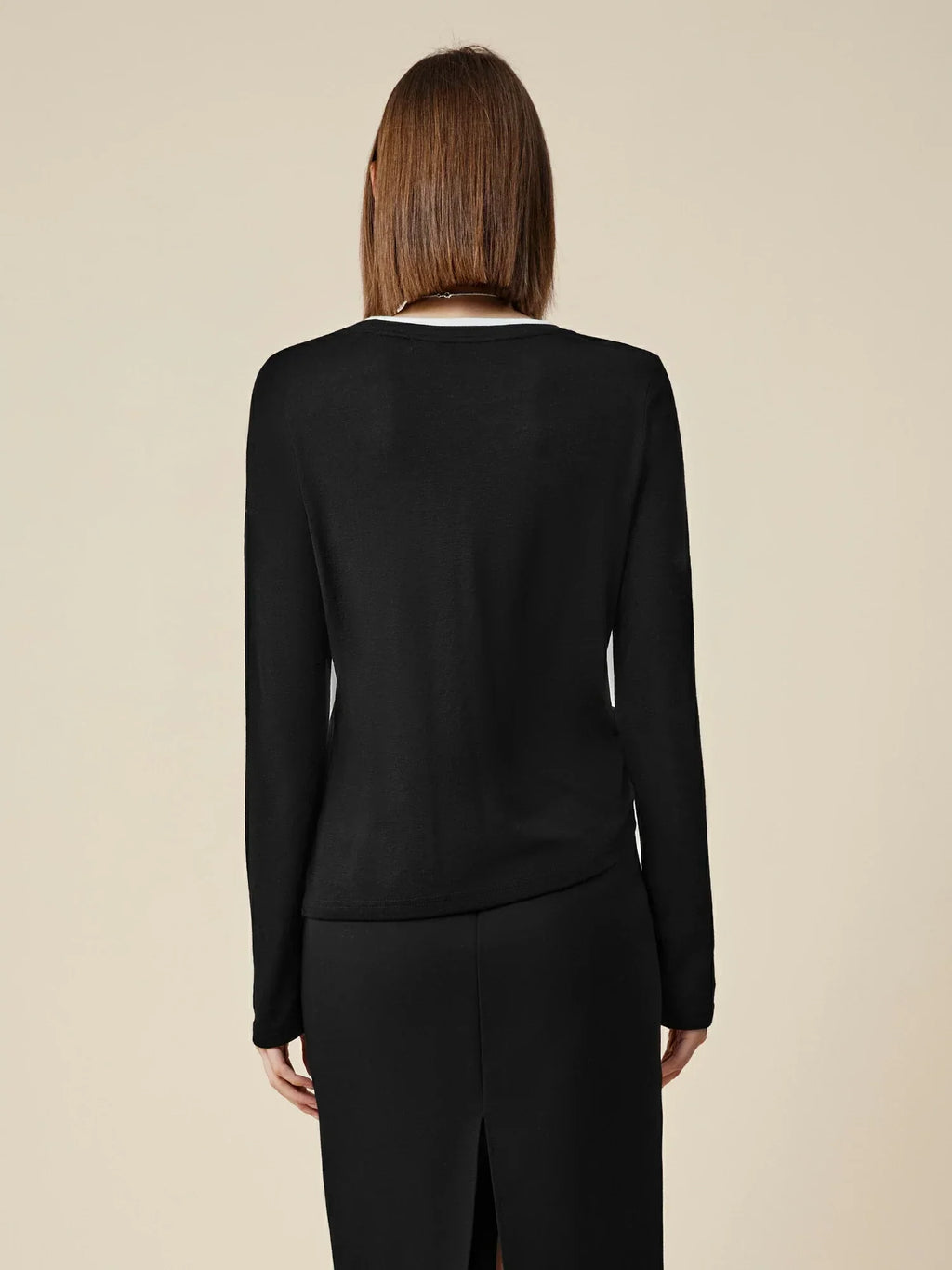 Μπλούζα Με Κορδόνια Από Lyocell Και Μαλλί