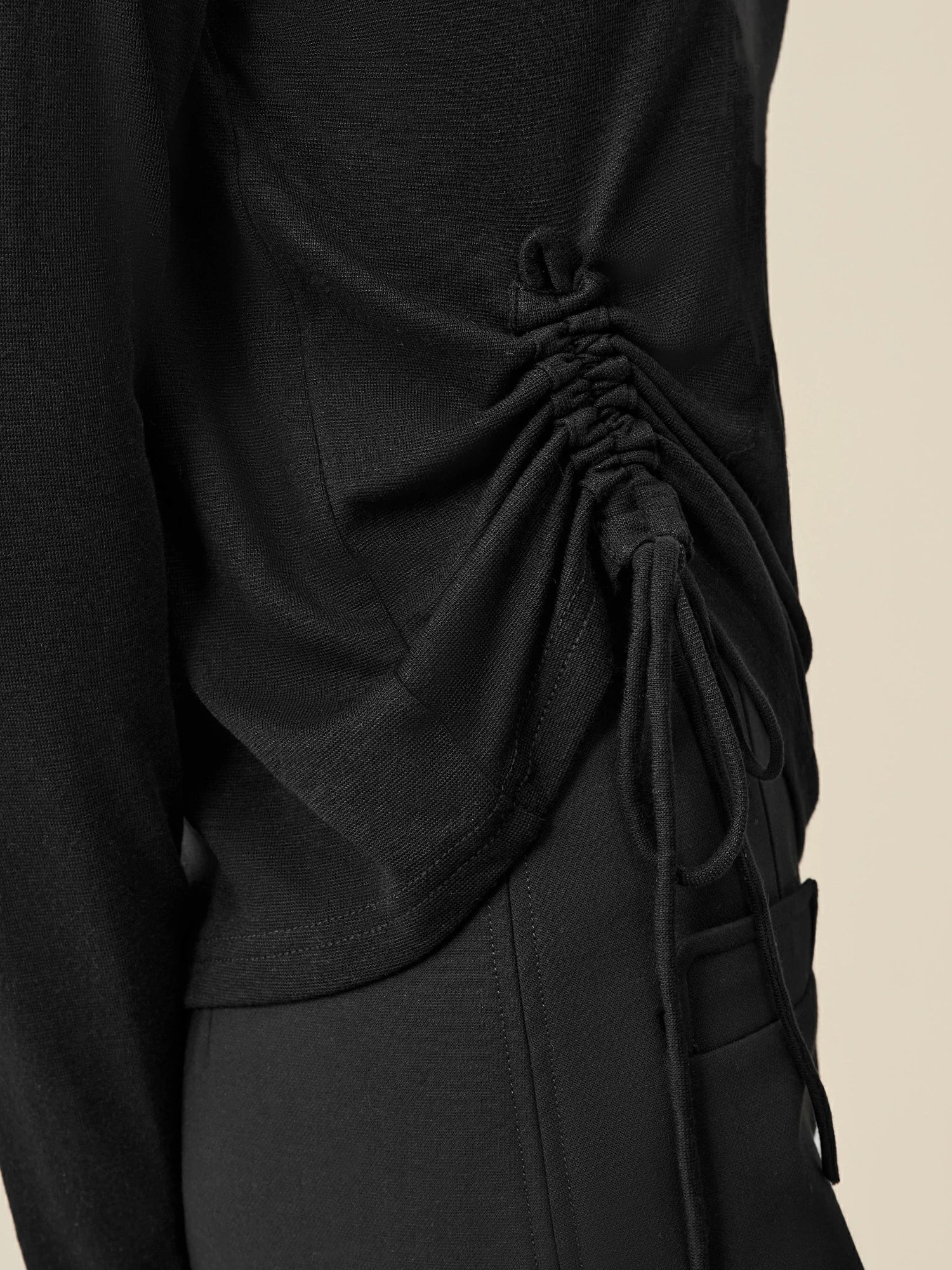 Μπλούζα Με Κορδόνια Από Lyocell Και Μαλλί