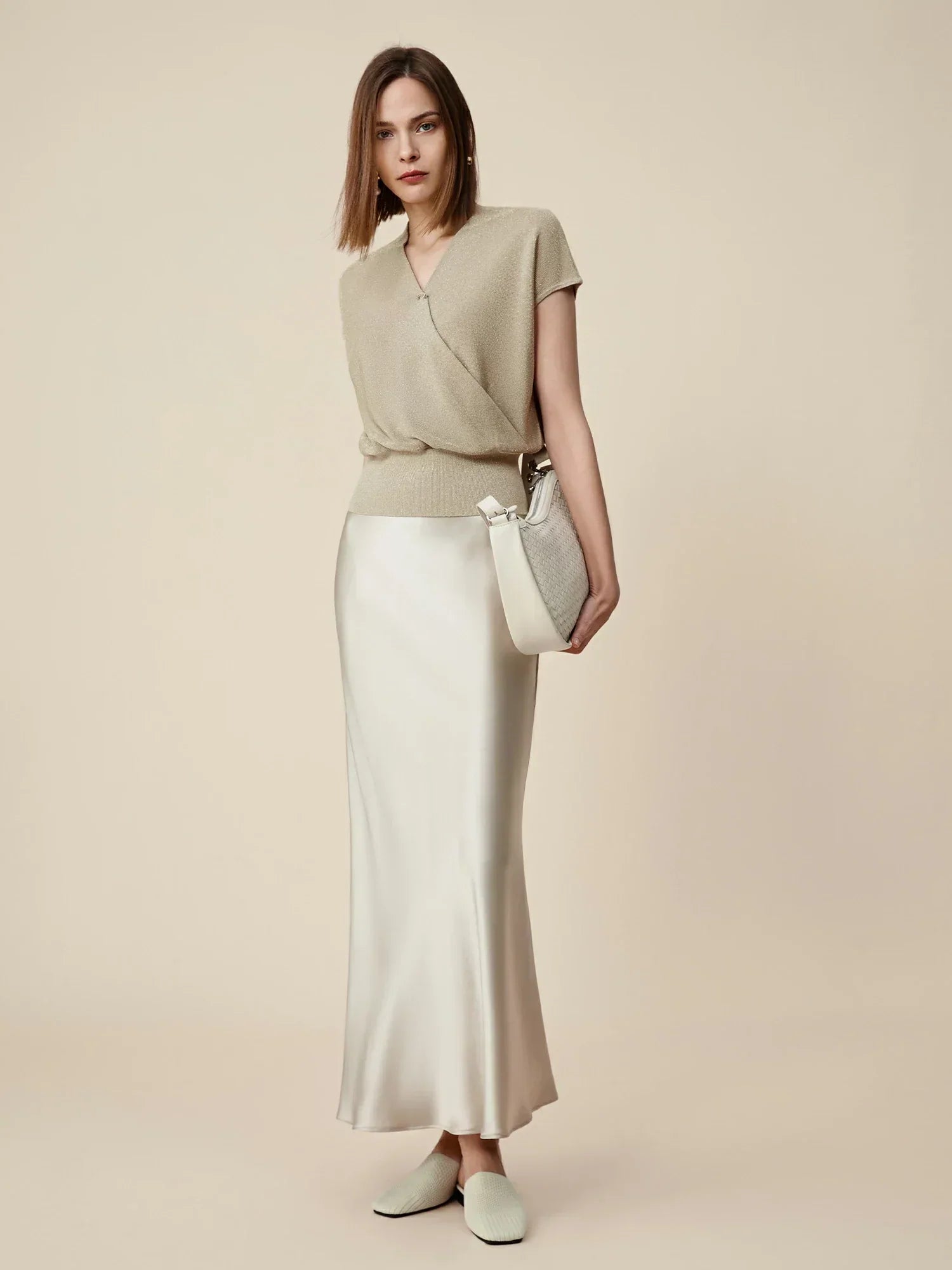 Χρυσό, Ασημένιο Κλωστή, Κοντό Μανίκι, Μπλούζα Με Κοντό Μανίκι, Από Ασήμι Και Χρυσή Κλωστ