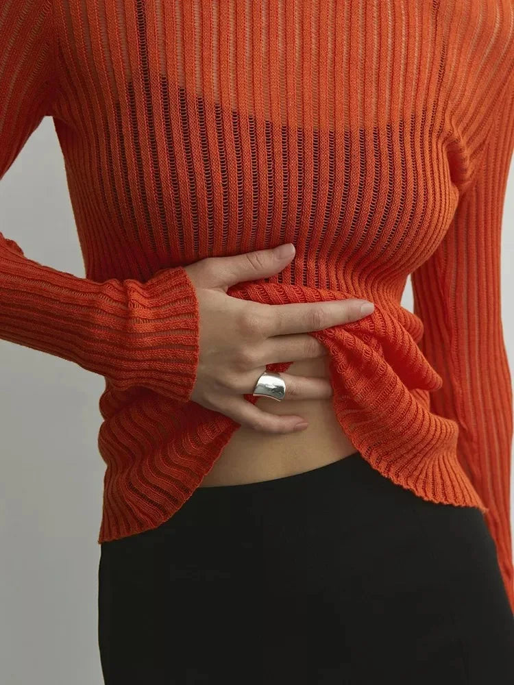 Μακρυμάνικη Διαφανής Μπλούζα