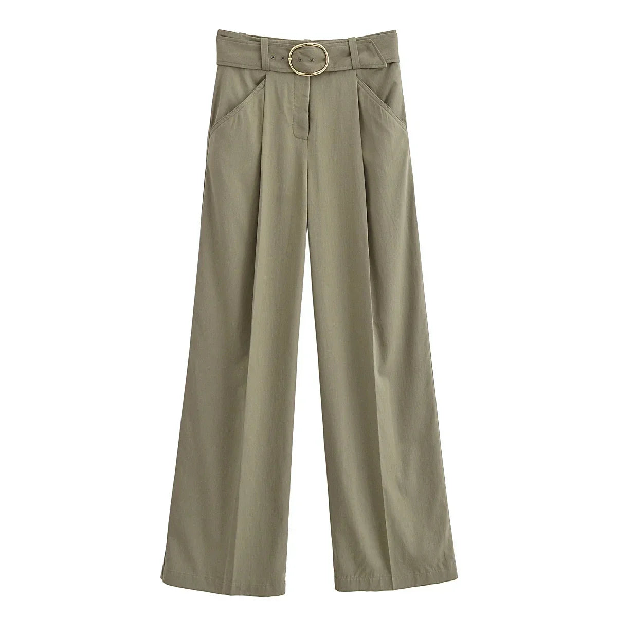 Παντελόνι Με Λεπτή Ζώνη Και Φαρδιά Γραμμή