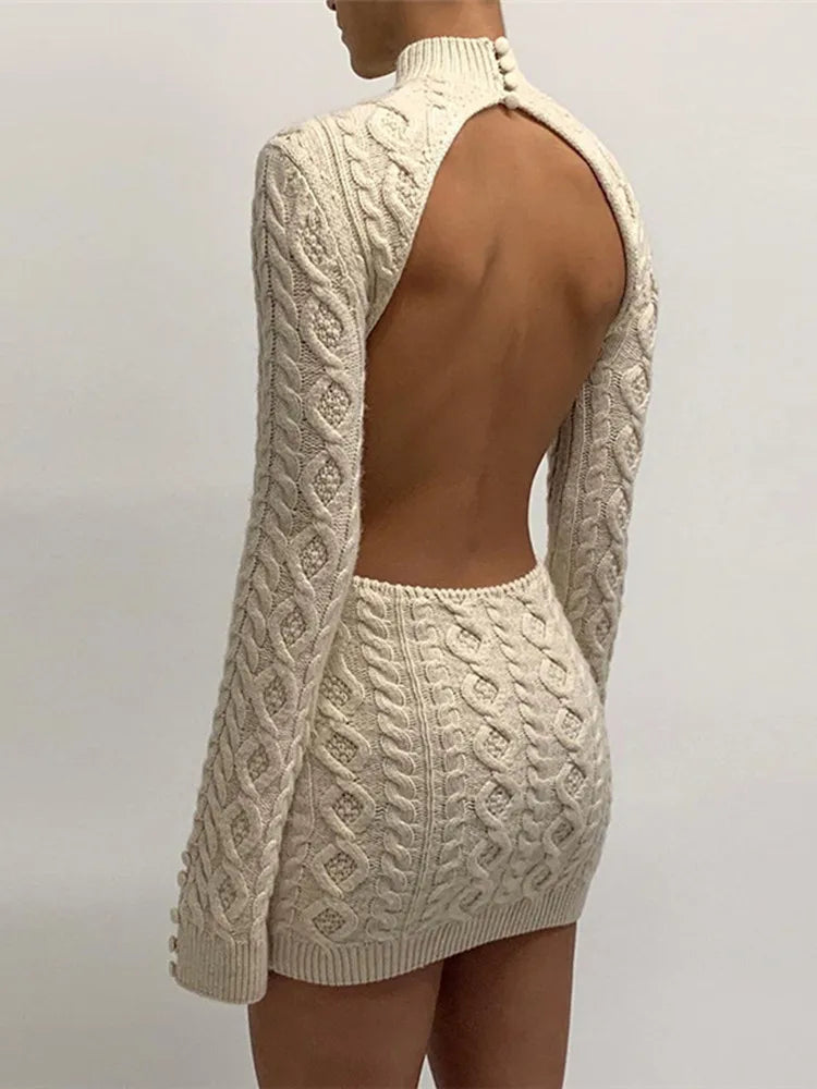 Μίνι Φόρεμα Με Ζιβάγκο Και Λεπτομέρεια Στην Πλάτη