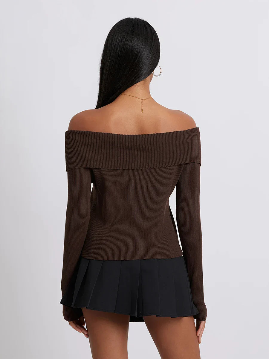 Πλεκτό Με Διπλή Στρώση Και Λαιμόκοψη