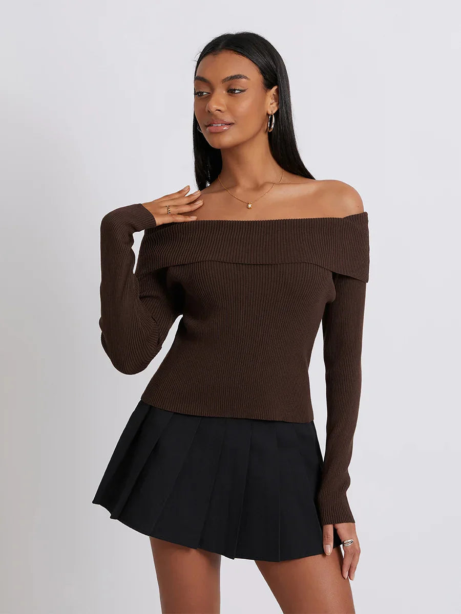 Πλεκτό Με Διπλή Στρώση Και Λαιμόκοψη