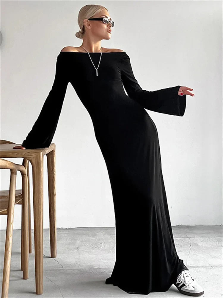 Φόρεμα Μάξι Με Γιακά Madonna Και Ισπανικά Μανίκια