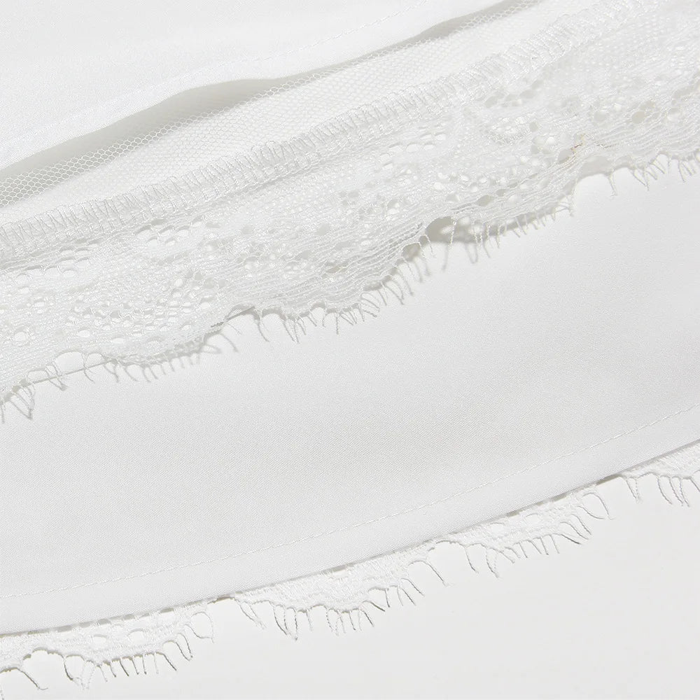 Φούστα Με Ψηλή Μέση Και Δαντέλα