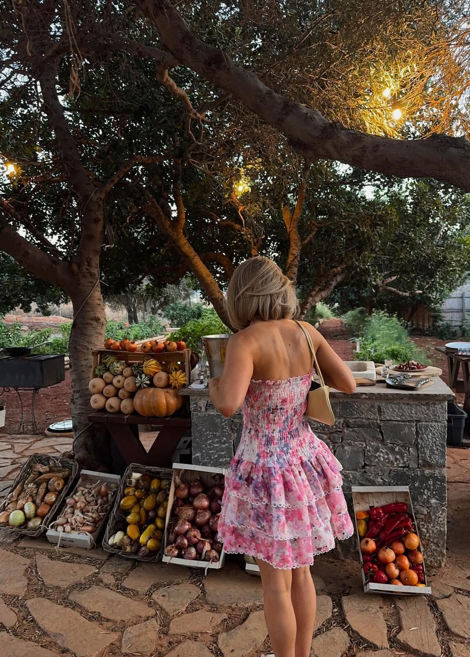 Φόρεμα Imara Με Στράπλες Φλοράλ