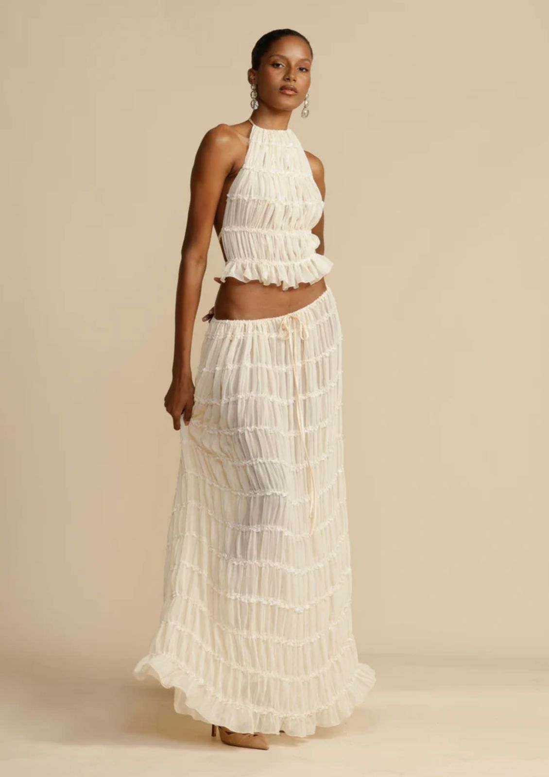 Σετ Φούστας Και Τοπ Με Κορδόνια Monica