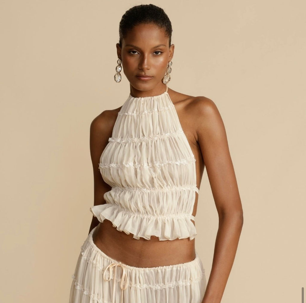 Σετ Φούστας Και Τοπ Με Κορδόνια Monica