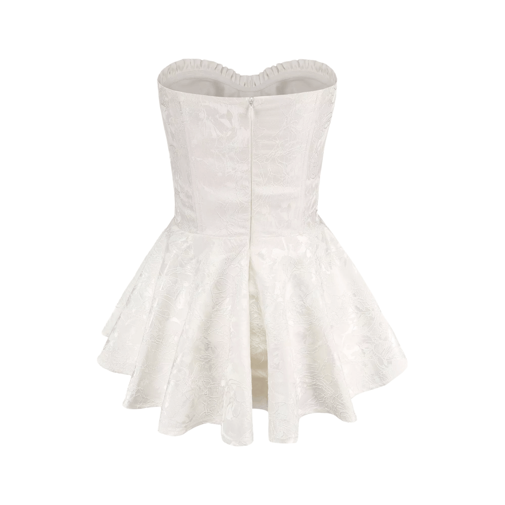 Μίνι Φόρεμα Με Φαρδιά Γραμμή Και Δαντέλα Airina, Κεντημένο Με Στάμπα