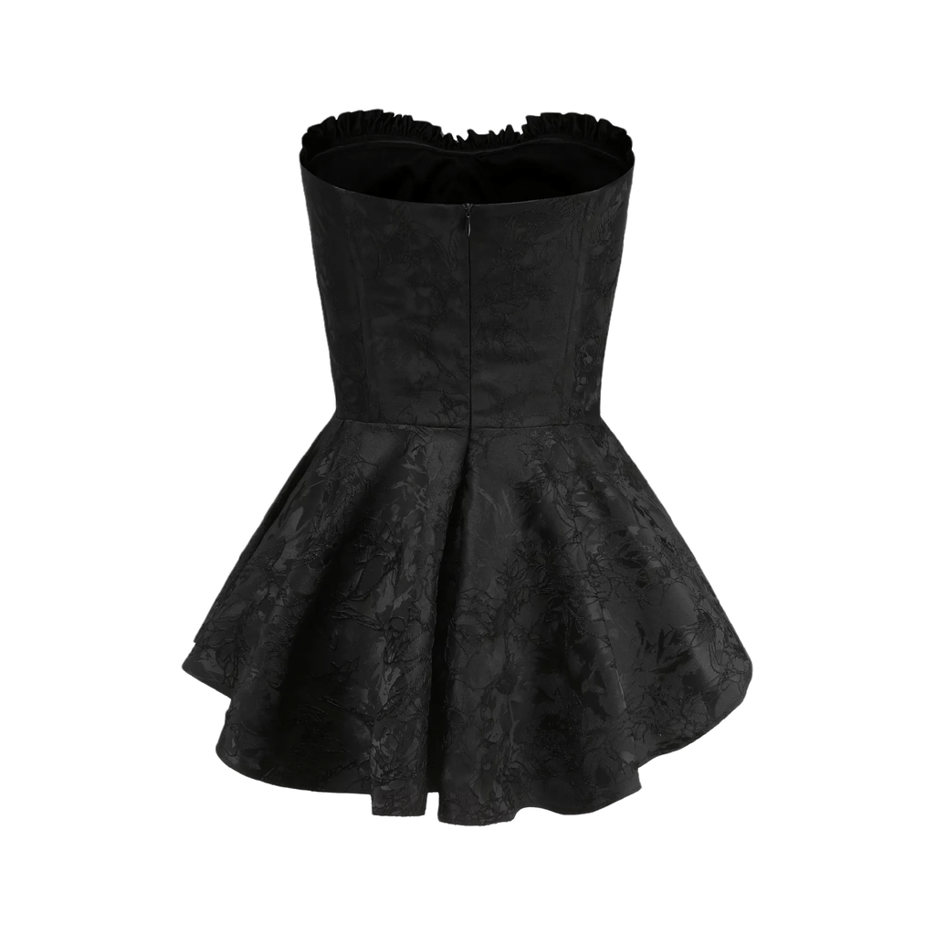 Μίνι Φόρεμα Με Φαρδιά Γραμμή Και Δαντέλα Airina, Κεντημένο Με Στάμπα