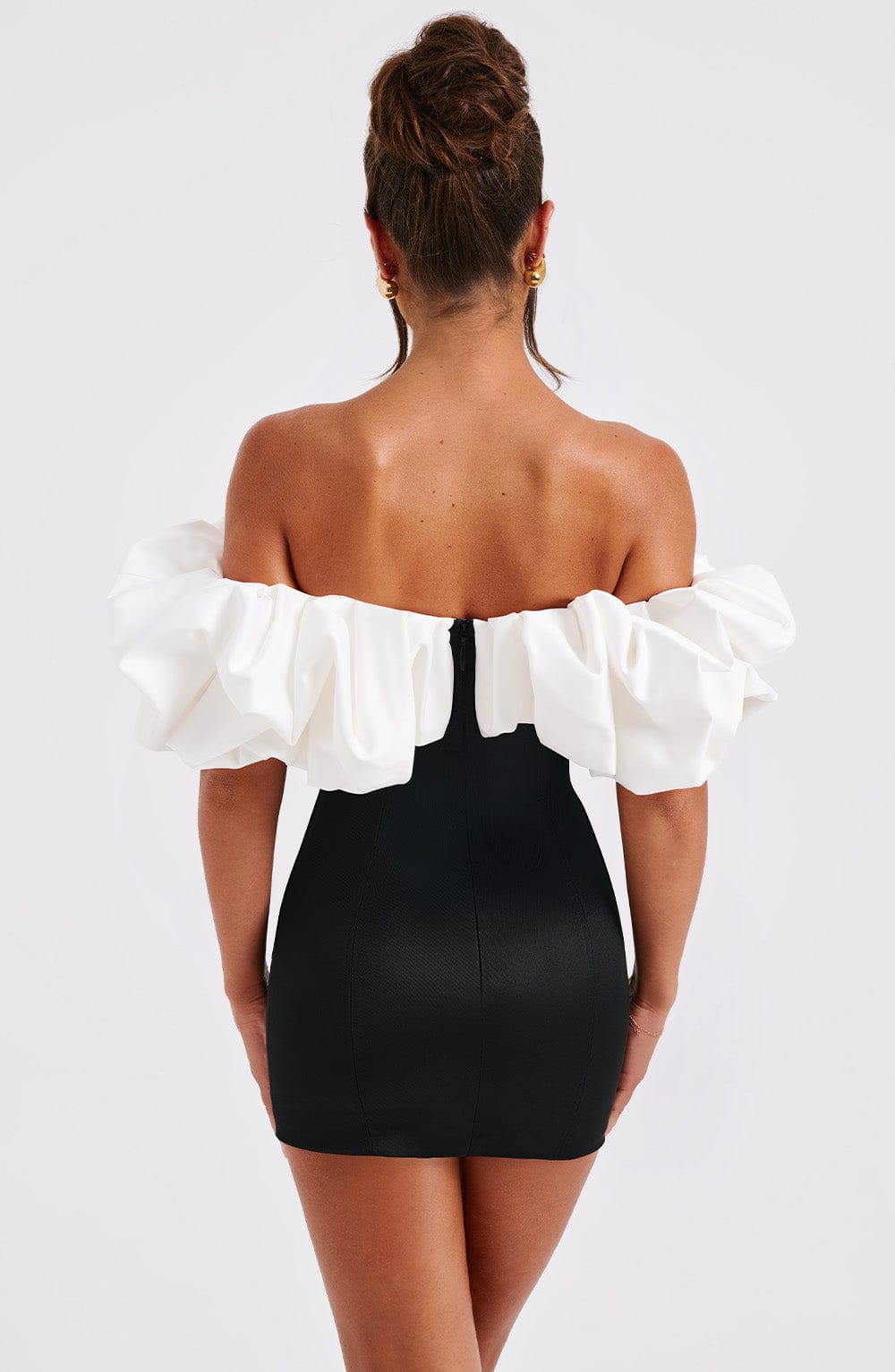 Μίνι Φόρεμα Allie Με Στράπλες Και Μανίκια Μπαλού